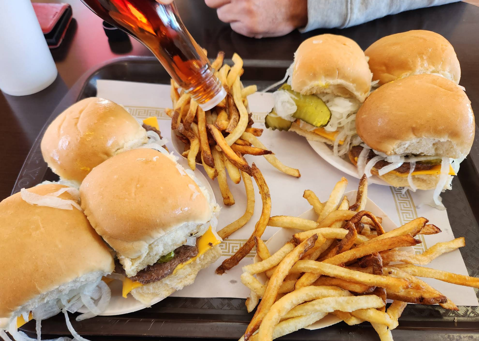 Hamburger Station sliders and fries in Akron, Ohio